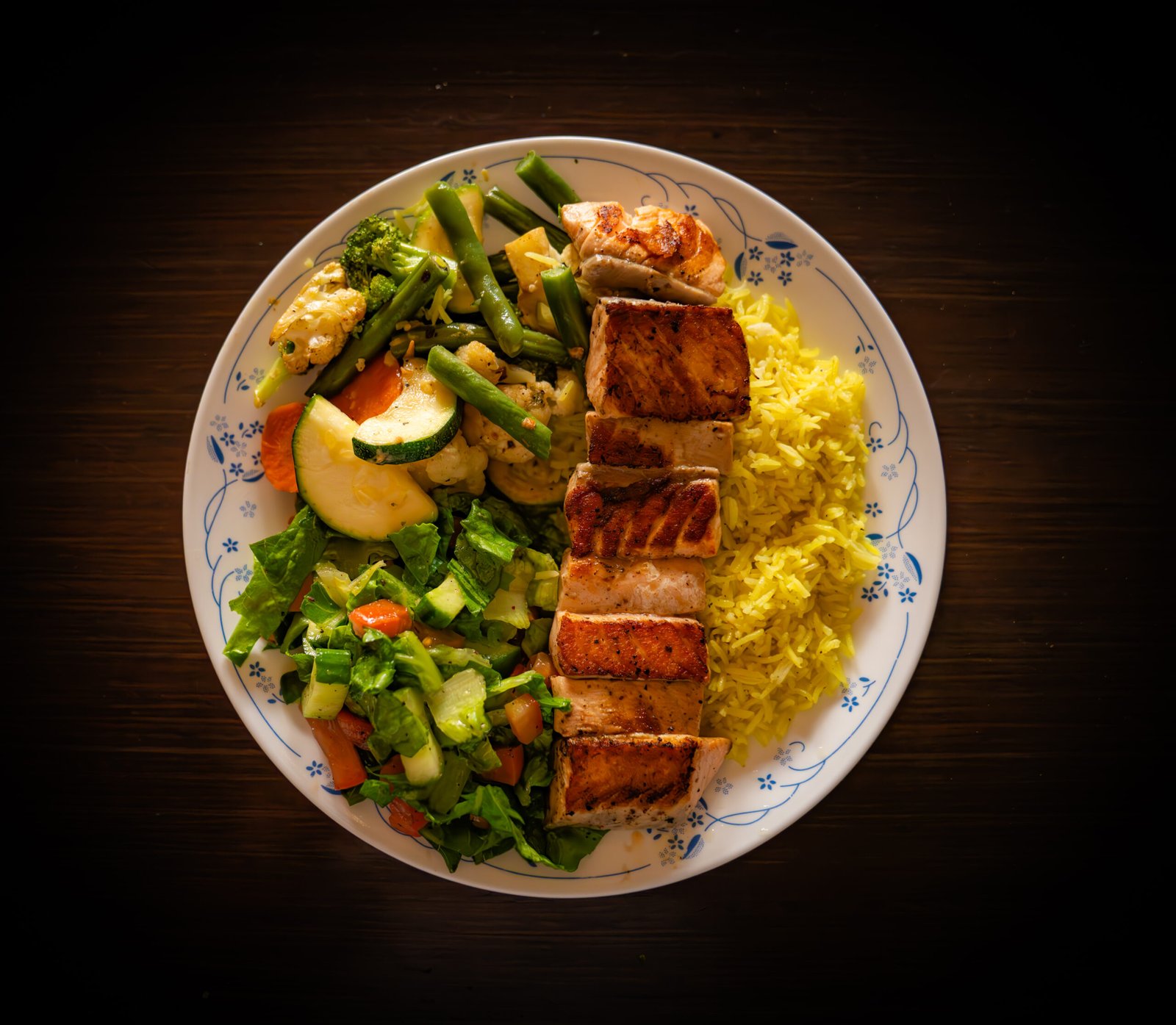 Salmon Kebab Plate