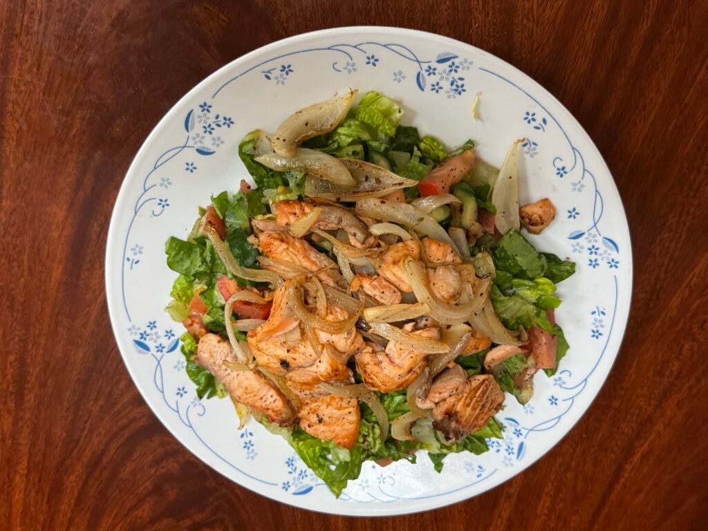 Salmon Shawarma Salad
