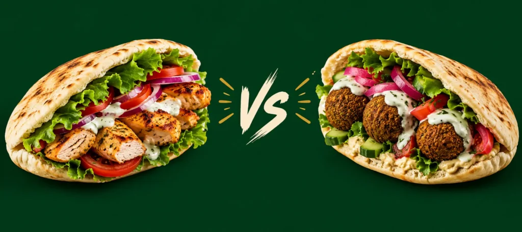 Chicken Pita Sandwich Vs Falafel Pita Sandwich