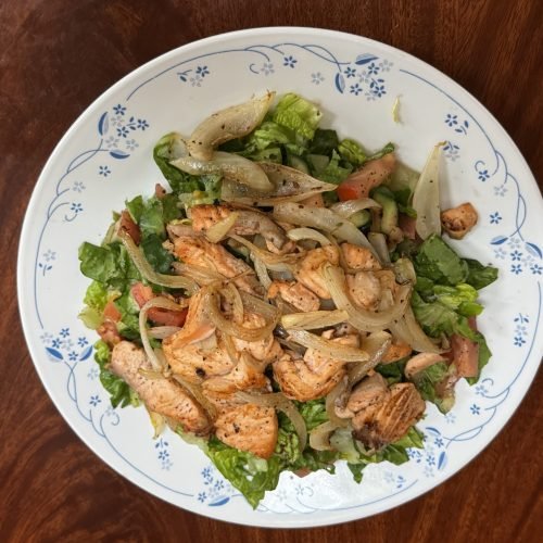 Salmon Shawarma Salad